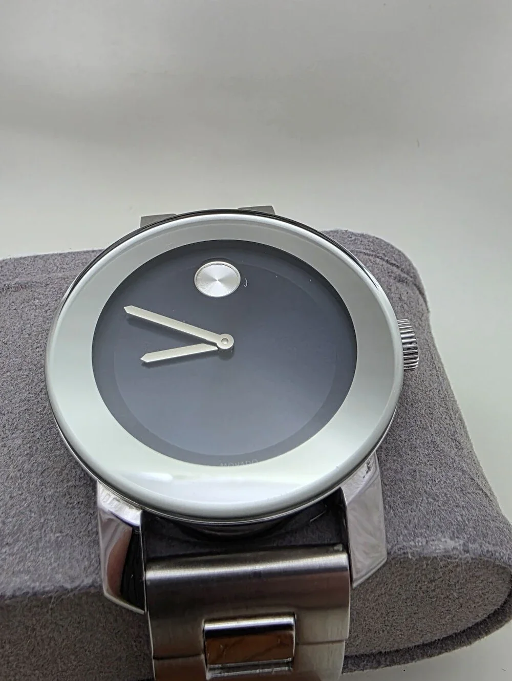 Movado Men's Stainless Steel Black Dial Museum Watch 36mm